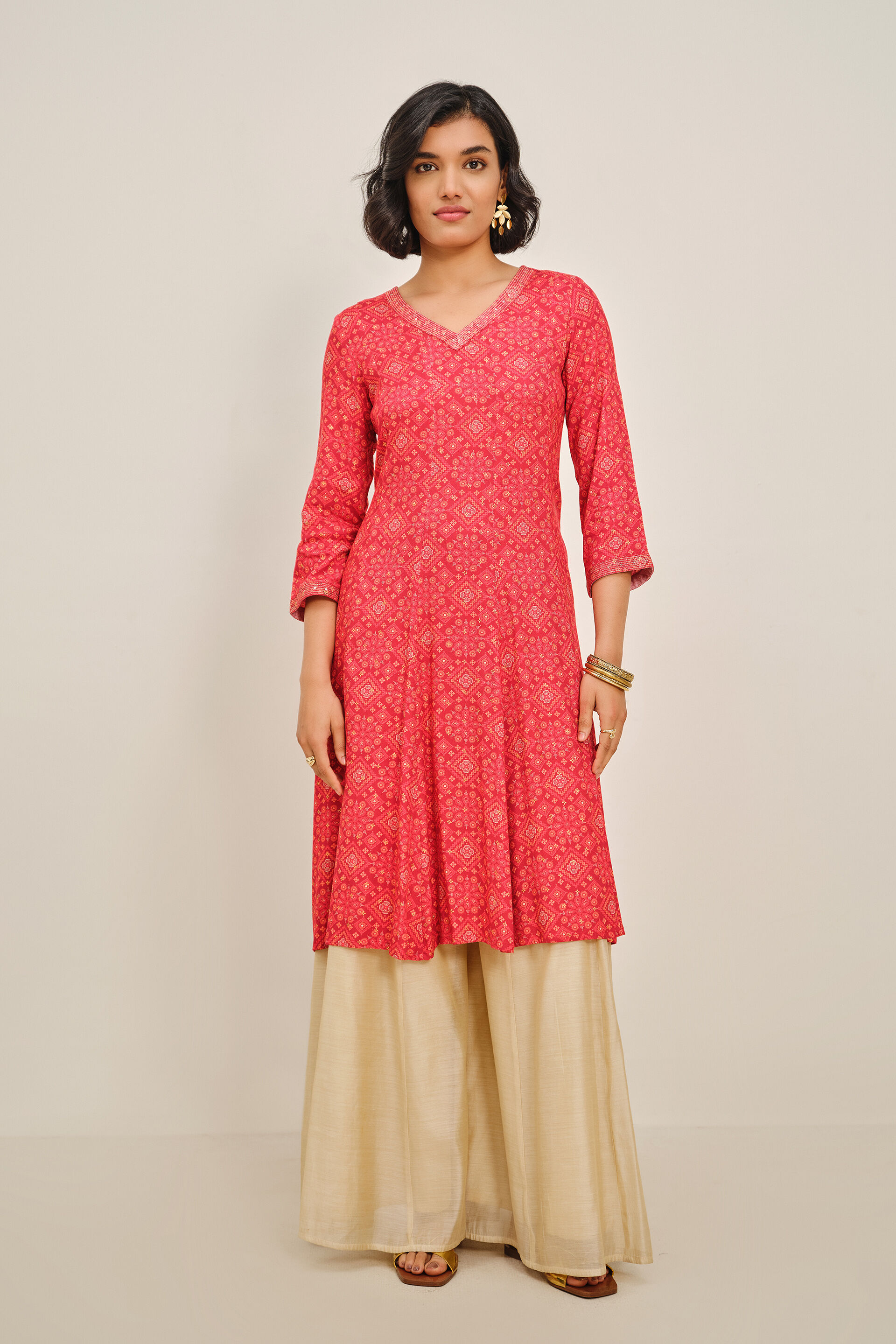 Laal Tara Kurta, Red, image 2